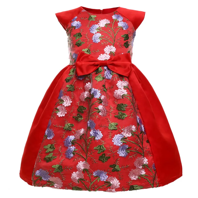 AiLe Rabbit Kids Dresses For Girls Frocks Wedding Party Floral Evening Dress 2 Color Baby Girl Princess Ins Vestido Ball Gown | Детская