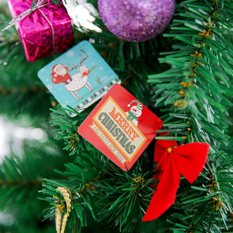 45 шт./упак. рождественские украшения Набор стикеров Санта Клаус Снеговик Лепка