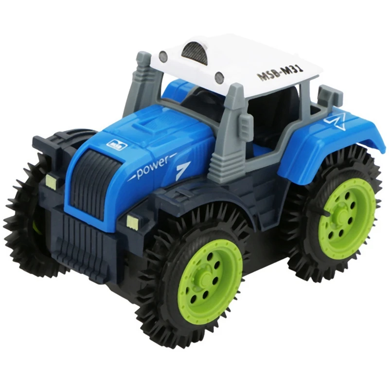 random color Детский игрушечный автомобиль с откидной крышкой, Электрический трюк, фермерский автомобиль, детский самосвал, симулятор, 4 колеса, Электрический игрушечный автомобиль - Цвет: random color