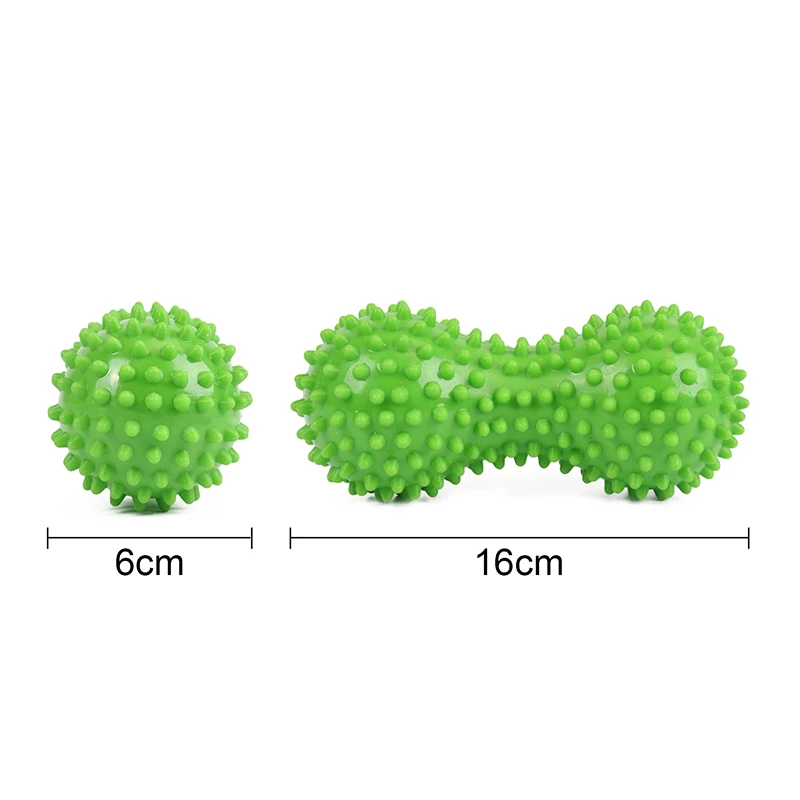 GR Treat прочный твердый арахисовый Массажный мяч Spiky Pinda Lacrosse фитнес валик с
