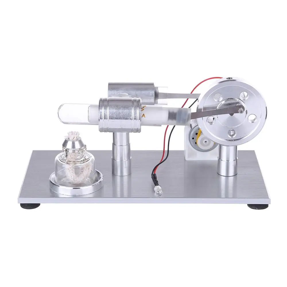 Stirling Glass Hot Single Cylinder Single Lamp External Combustion Heat Steam Power Engine Model Physics Science Experiment Toy
Stirling Glass Hot Single Cylinder Single Lamp External Combustion Heat Steam Power Engine Model Physics Science Experiment Toy