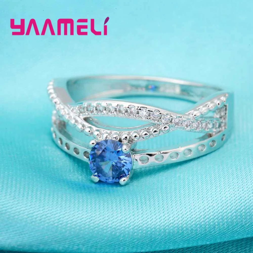 Кольцо с неравномерным рисунком загадочный стиль темно синий океан Пляжная Серия хрустальный камень 925