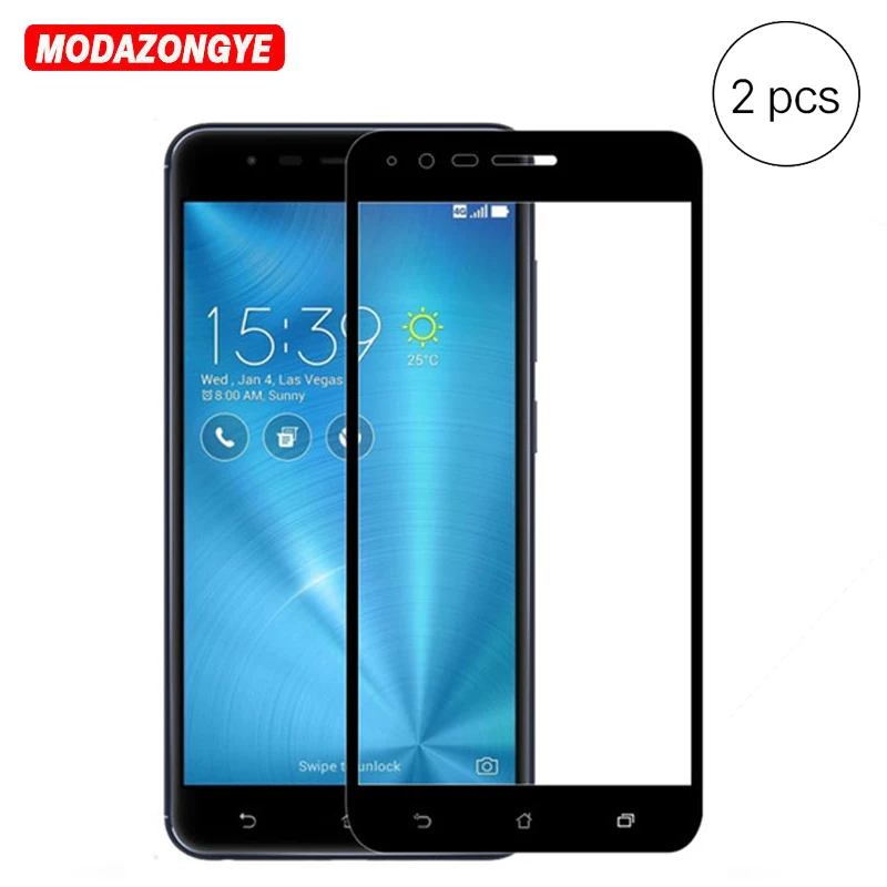 Закаленное стекло для ASUS Zenfone 3 Zoom ZE553KL 2 шт. защита экрана с полным покрытием Asus Z01HDA
