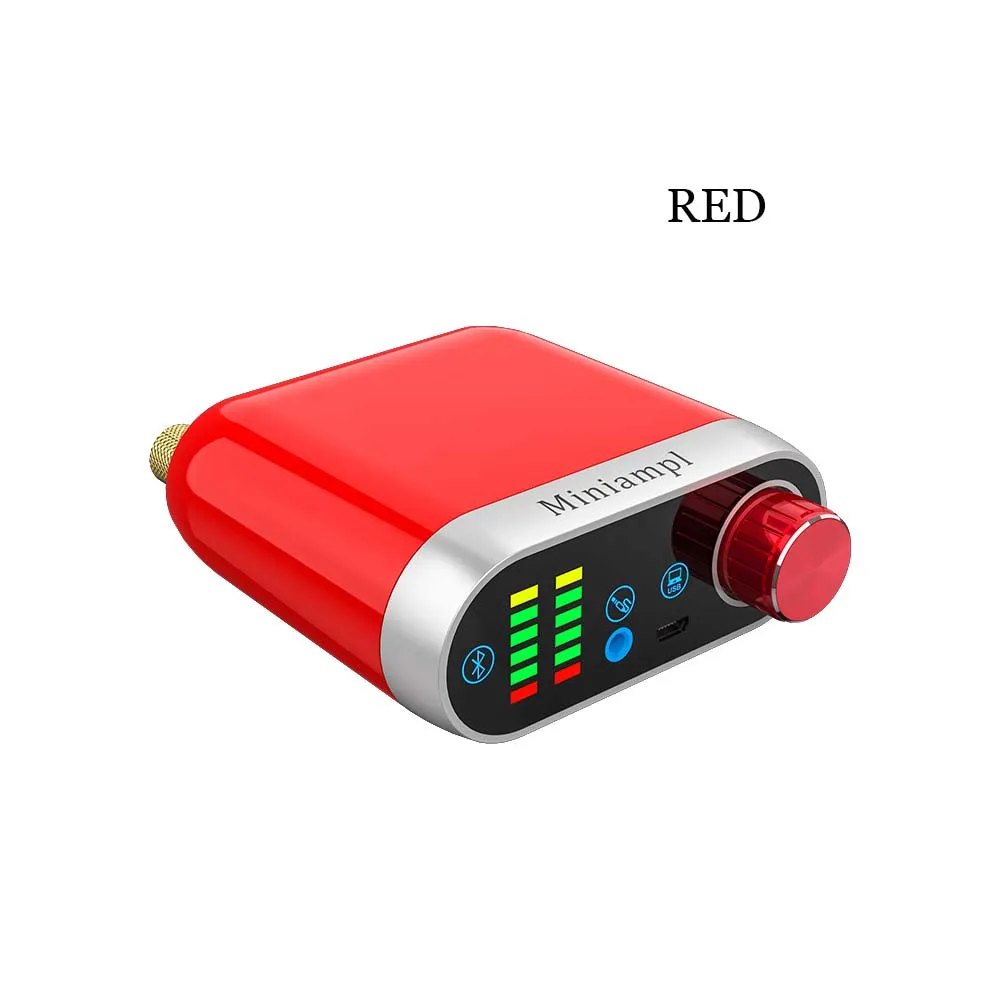 red-without power HiFi мини Bluetooth 5,0 MP3 плеер беспроводной аудио приемник Класс D Цифровой усилитель USB звуковая карта 50 Вт* 2 домашняя аудио поддержка AUX/USB - Цвет: red-without power