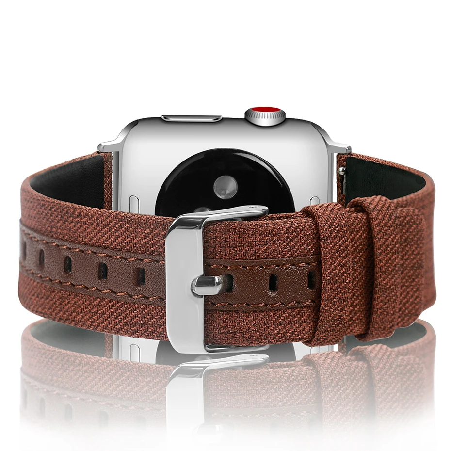 Регулируемый Холст ремешки для часов Apple Watch серии 3/2/1 модные спортивные часы