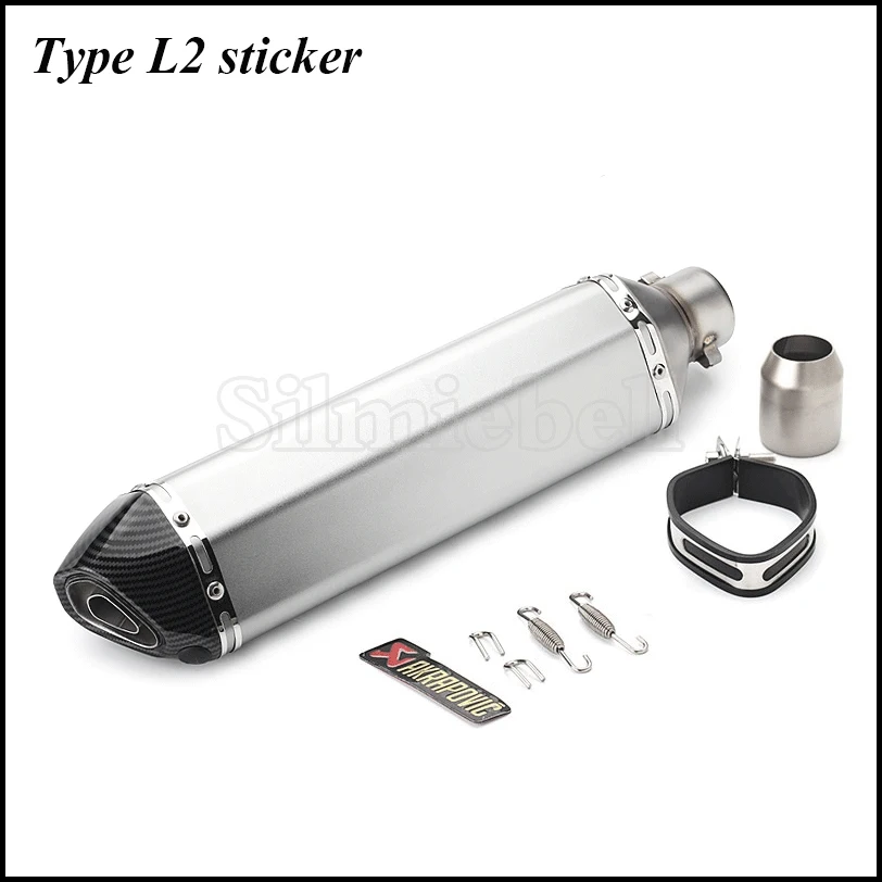Type L2 Sticker Tubo de escape 51 мм Универсальный akrapovic выхлопной мото rcycle 470 мм Левая Правая сторона слипоны глушитель скутер scarico moto universale - Цвет: Type L2 Sticker