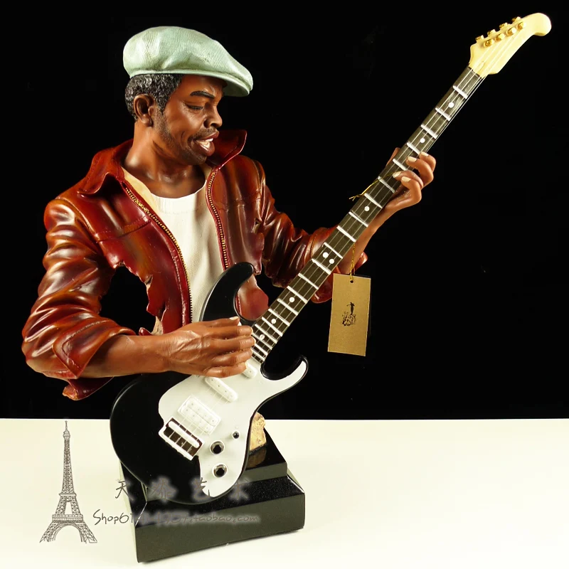 Американскими знаменитыми Джазовки гитариста фигурка из смолы на музыкальную