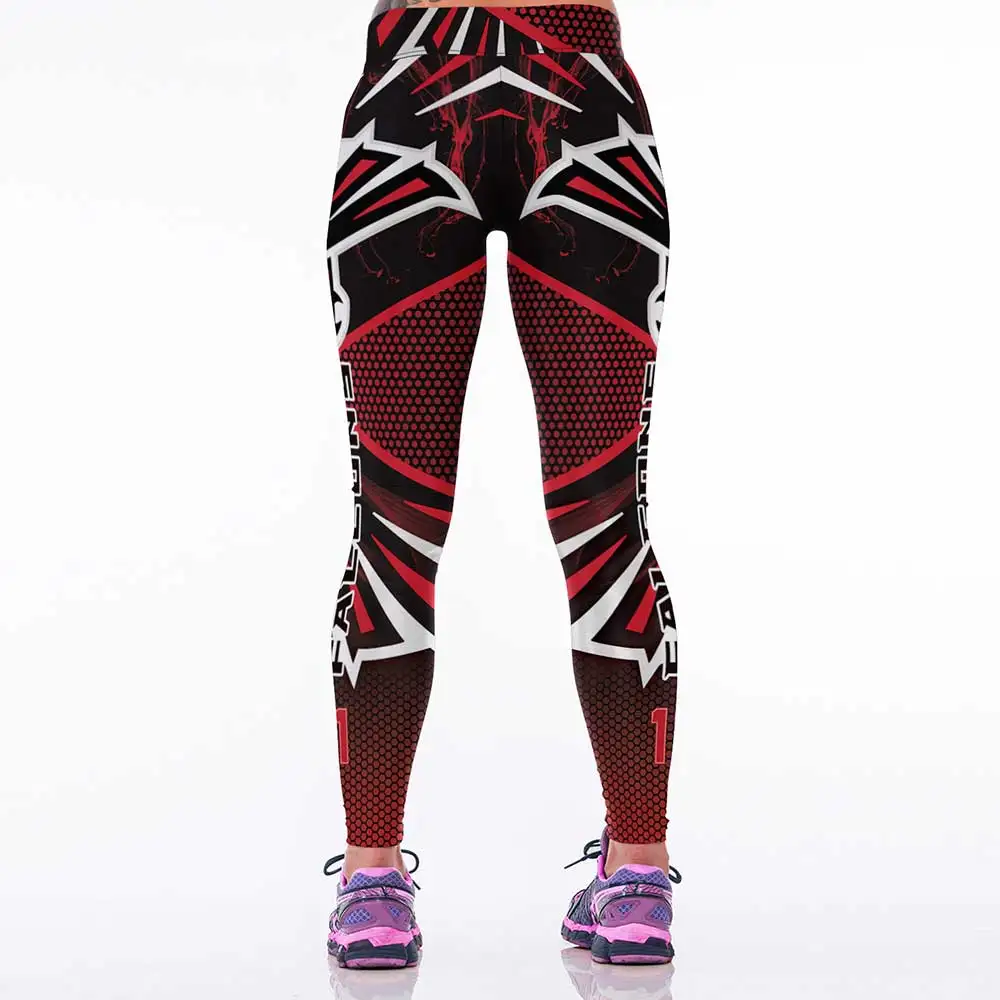 Новый Стиль Атланта Спортивные Леггинсы 3D Печатных Американского Футбола Женщин