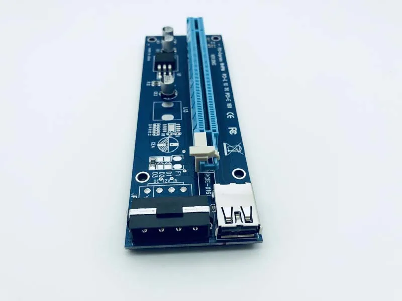 PCI Express USB Riser Mining Card E 1X to 16X Extender SATA 15 Pin 4 IDE источник питания для шахтерской машины| |
