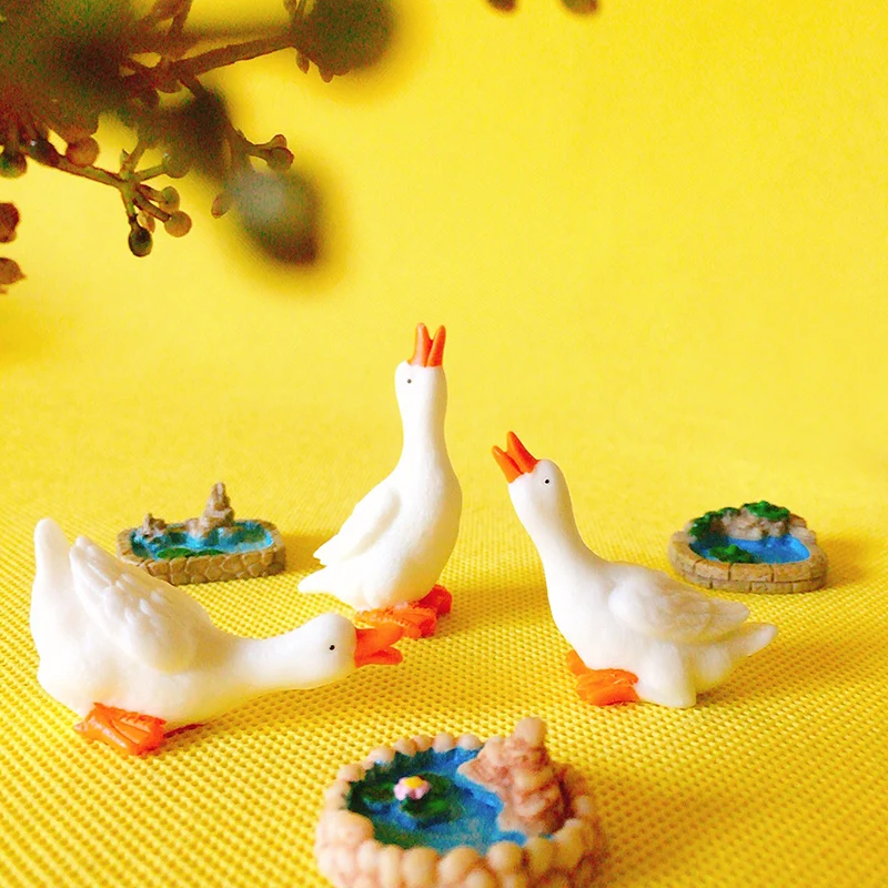 12 шт. Гусь/милый пруд/бассейн/миниатюрная Статуэтка/Сказочный Садовый