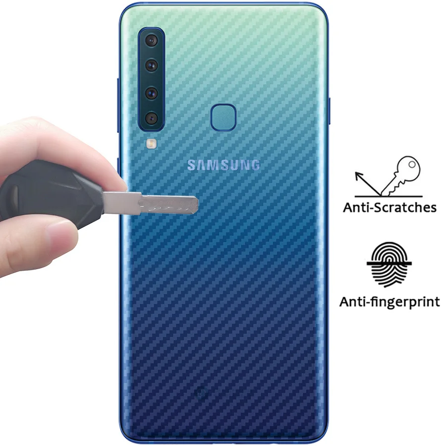 3D защита для задней панели из углеродного волокна Samsung Galaxy A3 A5 A7 A8 A9 A6 2017 2018 2019