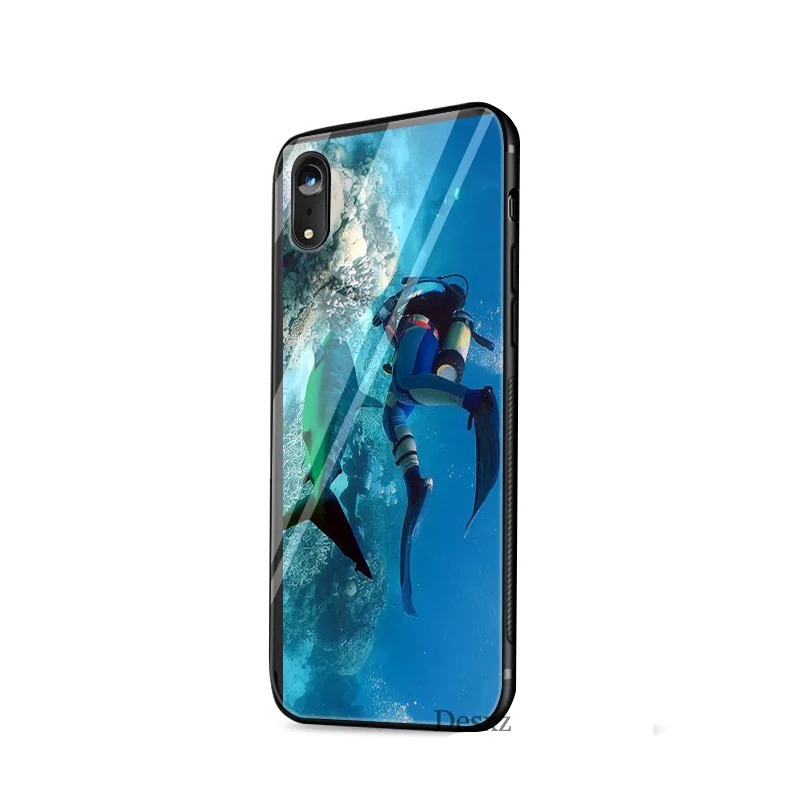 Чехол Desxz из закаленного стекла для iPhone X XS Max XR 6 6s 7 8 Plus 5 5S SE чехол s Анти-падение - Цвет: G9