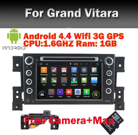 7 &quot емкостный сенсорный экран автомобильный DVD для Suzuki Grand Vitara Android 4.4 4 Wifi 3 г Bluetooth