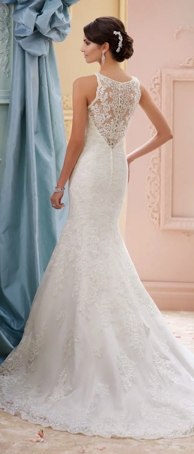 Discount Luxury V Neck Wedding dress Vestido De Novia Lace Back Bridal Dress Elegant Mermaid Bride Gown | Свадьбы и торжества