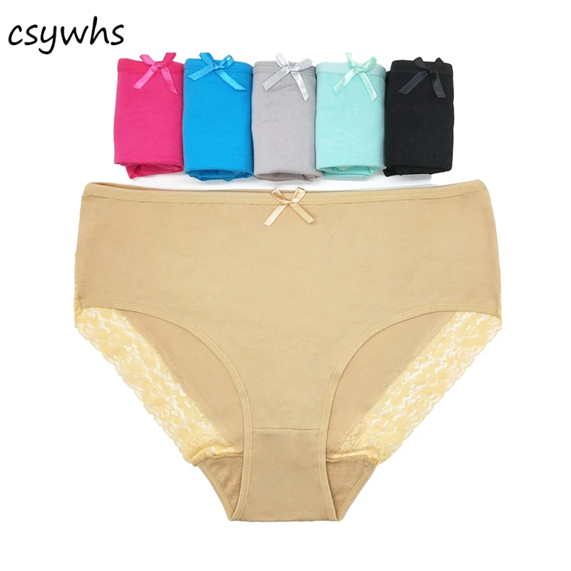 

Трусики женские хлопковые, кружевные, эластичные, 6 шт., 2x L-4XL, размера плюс