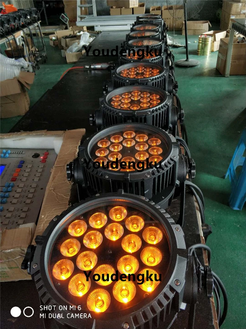 Уличный светодиодный прожектор IP65 18x18 Вт 6 в 1 RGBWA + UV водонепроницаемый
