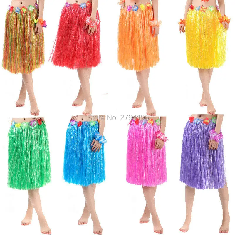 

60cm Fun Hawaiian Patry Decor Hawaii Kids Skirts Hallowmas Xmas Show Dance Activity Grass Hula Skirt