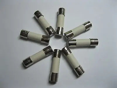 

10 Pcs Slow Blow Ceramic Fuses T2A T4A T5A T6.3A T8A T10A 250V 5mm x 20mm