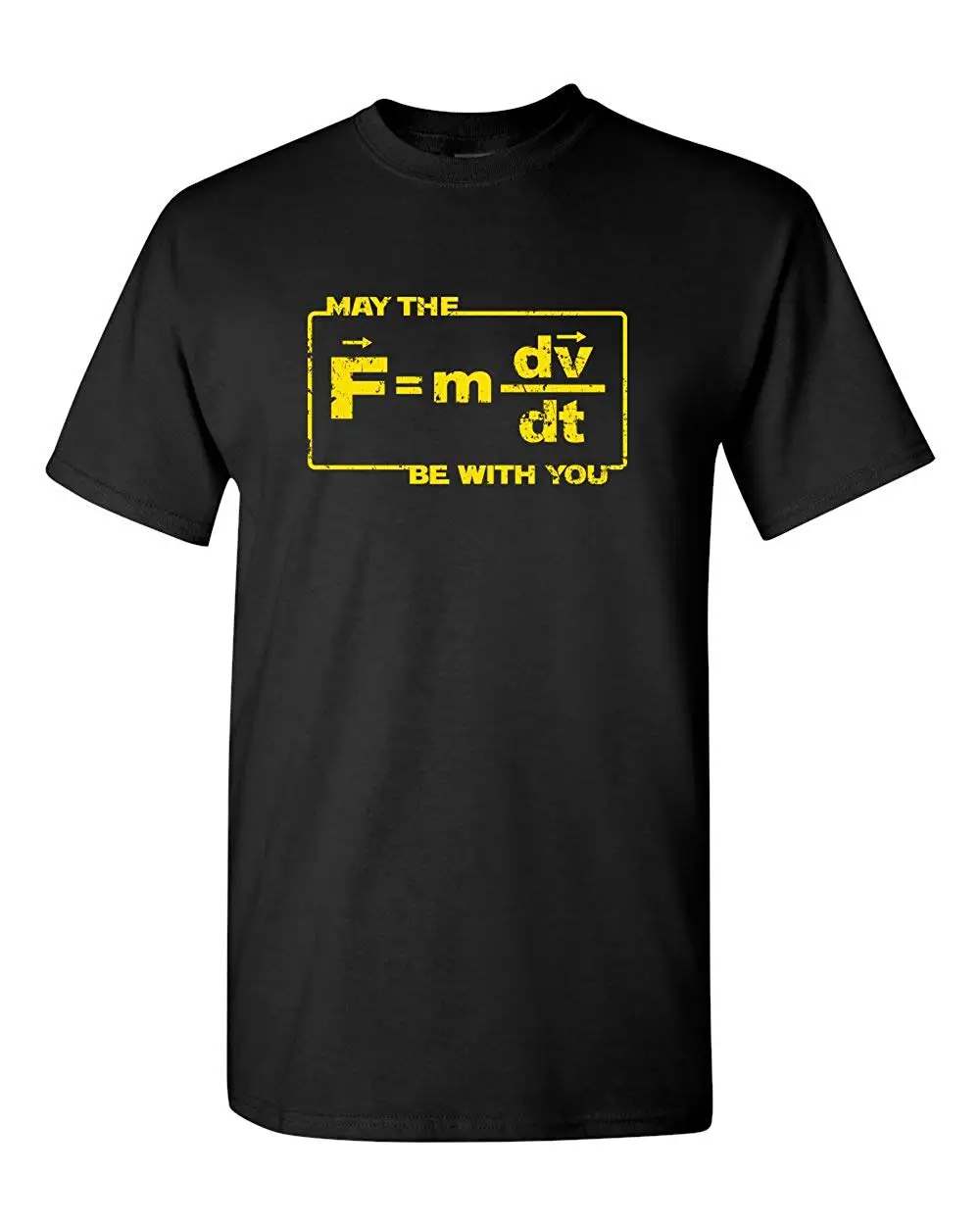 

2019 New Short Sleeve Casual May The Force Equation Funny Space Physics Humor Formula Adult T-Shirt Funny Clothing T Shirts