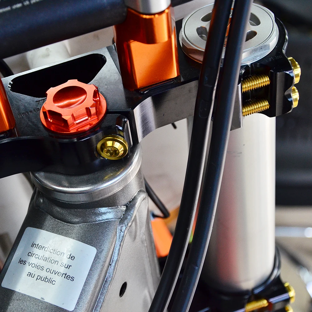 2 шт. тормозные болты суппорта верхняя крышка зажим вилка Защитный винт для Husqvarna