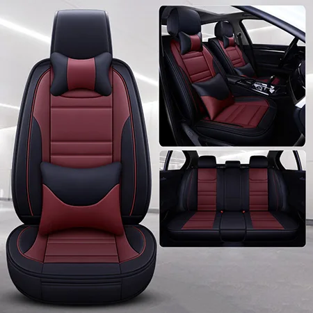 Wine Luxury Высокое качество кожи авто сеаст Чехлы для TOYOTA 4runner altezza avalon avensis auris aygo camry caldina chaser carina - Название цвета: Wine Luxury
