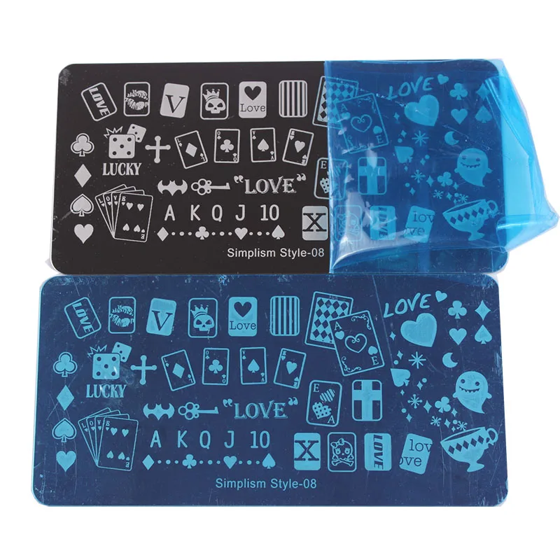 Новое поступление трафареты для стемпинга и дизайна ногтей серия простой стиль 16