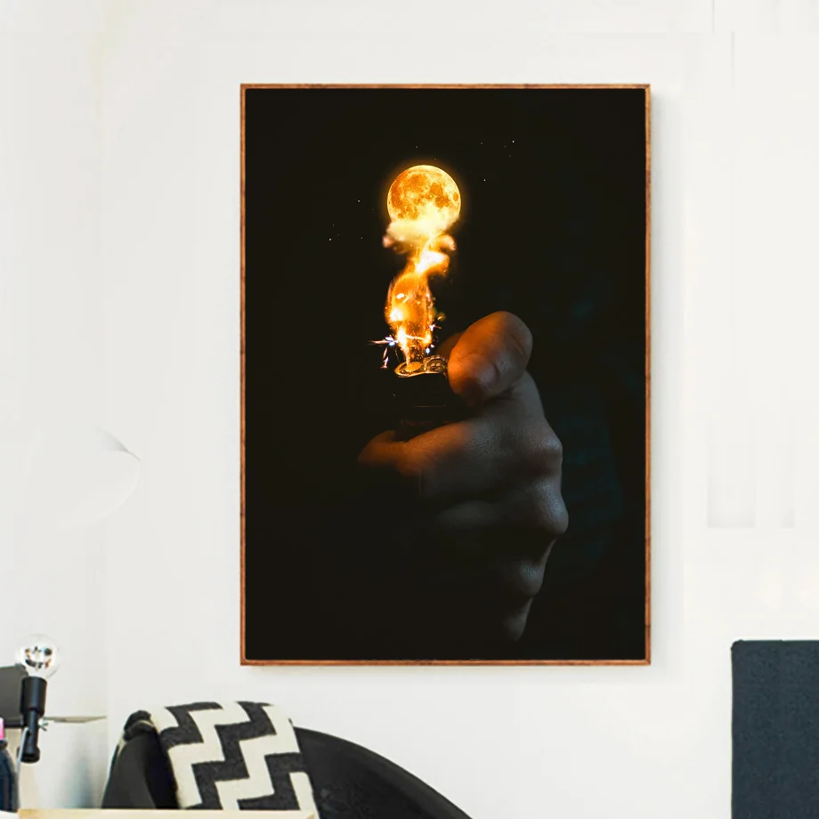 ColorfulBoy светящийся огненный шар детское украшение в скандинавском стиле Картина