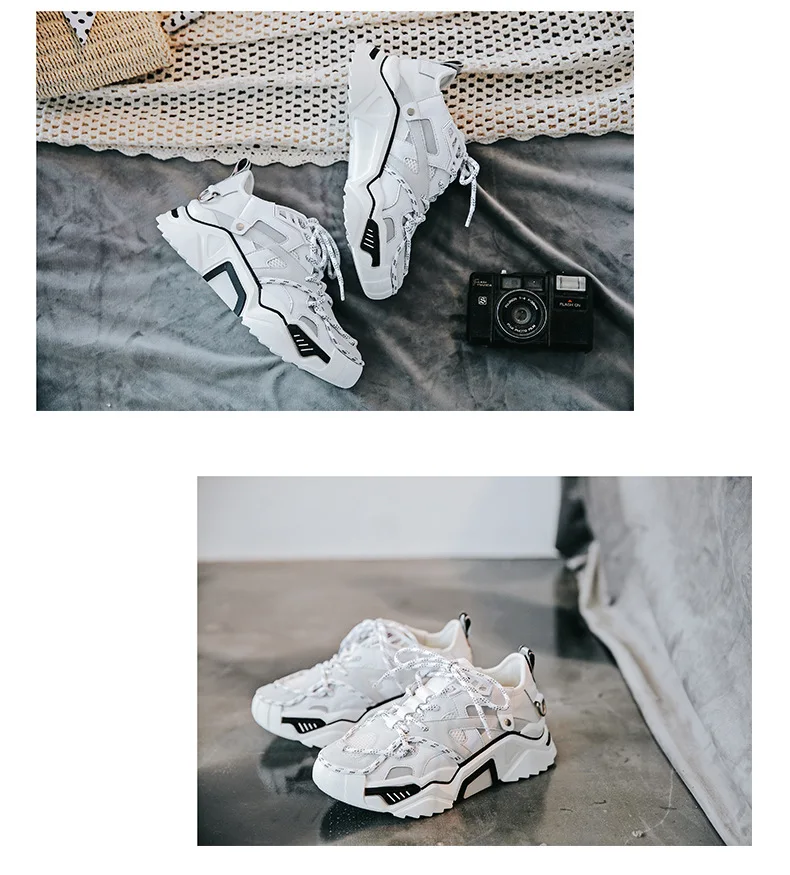 Повседневная Белая обувь; женские кроссовки на массивной платформе; zapatos de mujer; Лоскутная обувь; chaussure femme; женская дышащая обувь