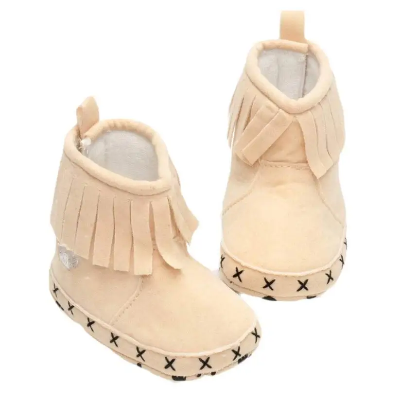 2017 Детские Ленточки Снегоступы мягкие Обувь для младенцев малыша Сапоги и