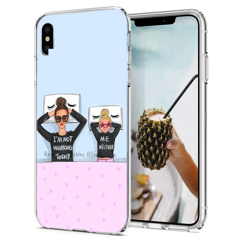 Чехол для iPhone 7 8 Plus 6 S/6 мягкий чехол из ТПУ дизайн Mom life flower X XS XR Max задняя крышка