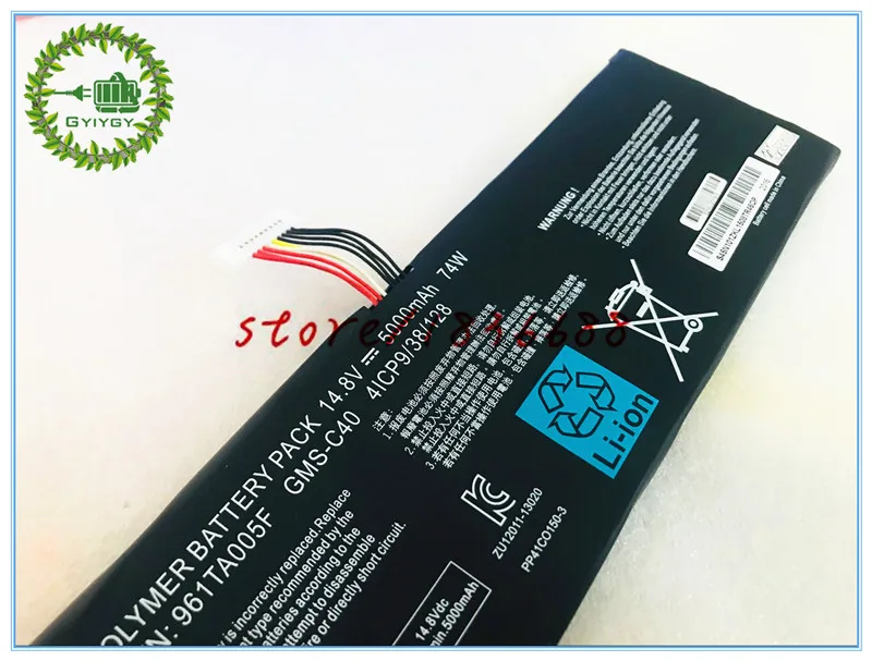 GYIYGY 14 8 V 5000mAh 74Wh GMS-C40 961TA005F Аккумулятор для ноутбука Blade Pro 17 2013 2015 RZ09-00991101 RZ09-00991102