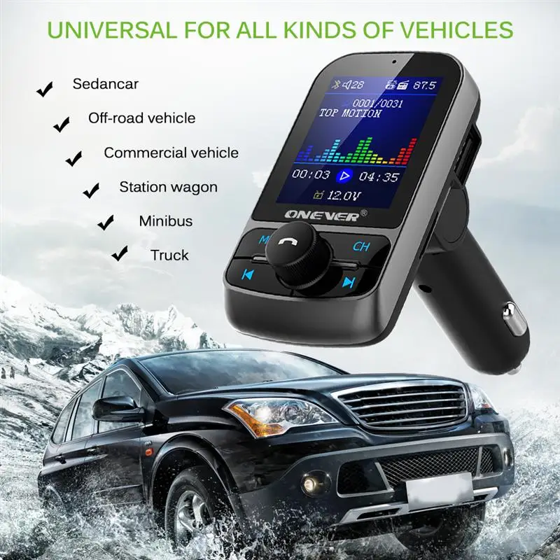 5V 3.1A fm-передатчик AUX модулятор Bluetooth беспроводной MP3 радио адаптер автомобильный комплект 1," цветной светодиодный дисплей USB зарядное устройство TF карта