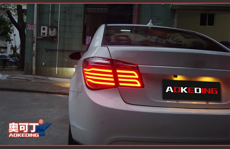 AKD Тюнинг автомобилей задние фонари для Chevrolet Cruze 2009- задние фонари светодиодный DRL ходовые огни Противотуманные фары с ангельскими глазками задняя парковка