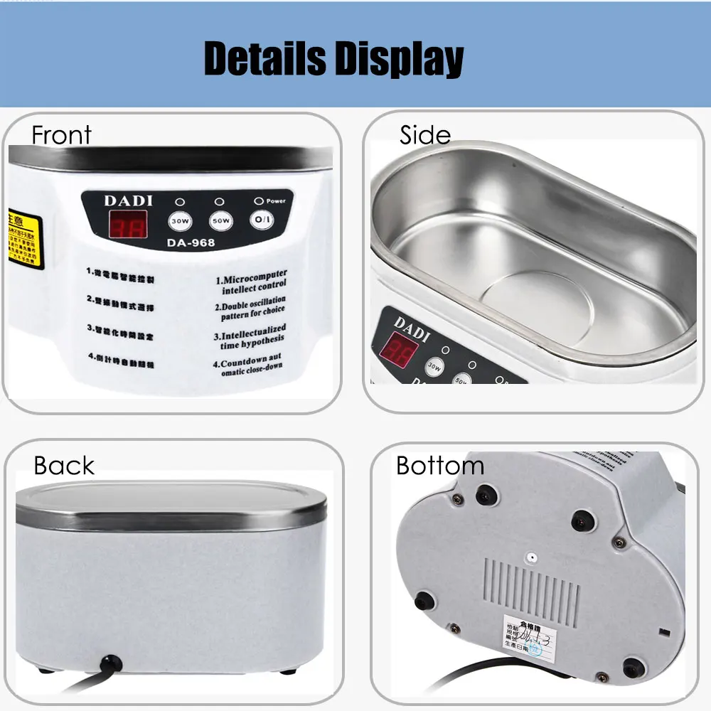 Мини Ультразвуковой очиститель для чистки ювелирных изделий часов очков