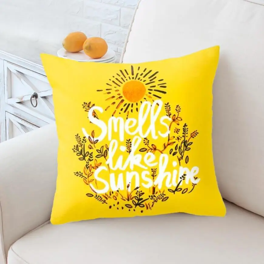 Чехол для подушки диван сиденье размером 45*45 см ПИЧ скин кашемир желтый Nordic Милые
