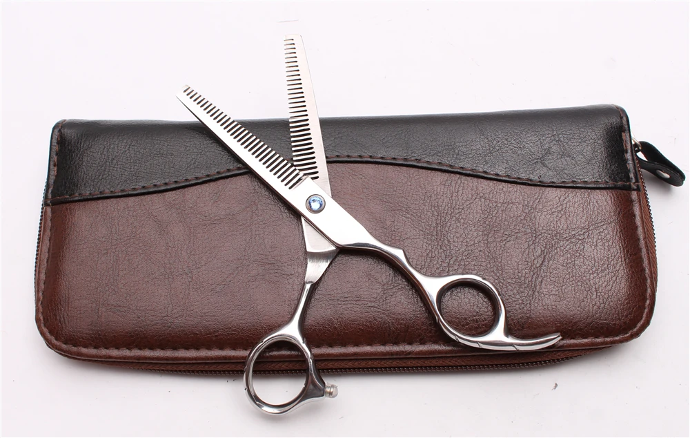 6Inch JP 440C Customize Logo Hair Scissors Professional Hairdressing Thinning Shears Double Side Teeth 15% Rate C2001 | Красота и