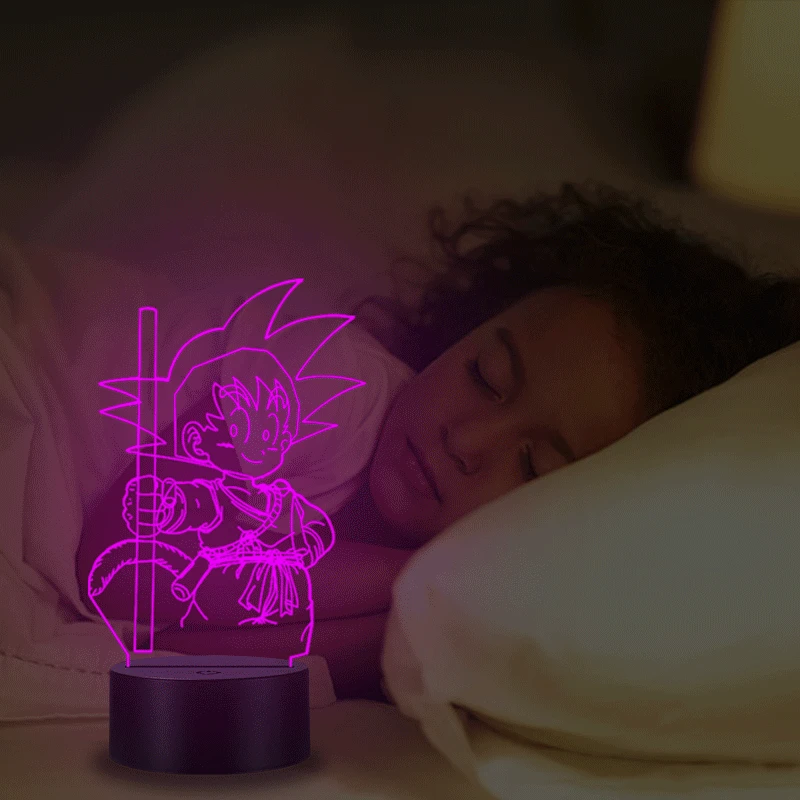 VCity Dargon Ball Wukong 3D лампа Мультфильм GT Saiyan Son Goku Goten светильник USB светодиодный