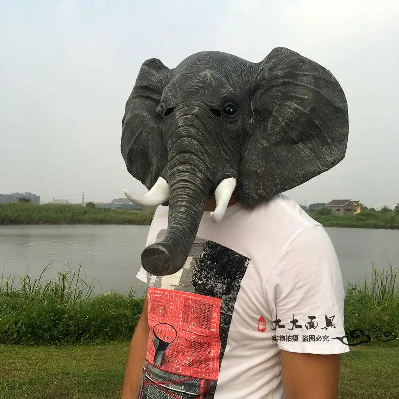 Высококачественные маски со слоном маска для взрослых на Хэллоуин Реалистичная