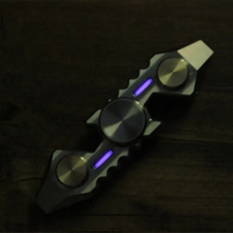 EDC титановый сплав Fingertip Gyro Spinner антистресс рельеф штопор лом инструменты Тритий трубка Версия EDC Мульти инструменты
