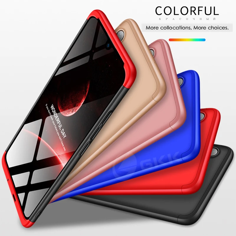 GKK Cases For Huawei Honor 20i Coque 360 Full Protection 3 in 1 Back Cover P smart Plus Y6 Pro 2019 Enjoy 9S 9E Case |