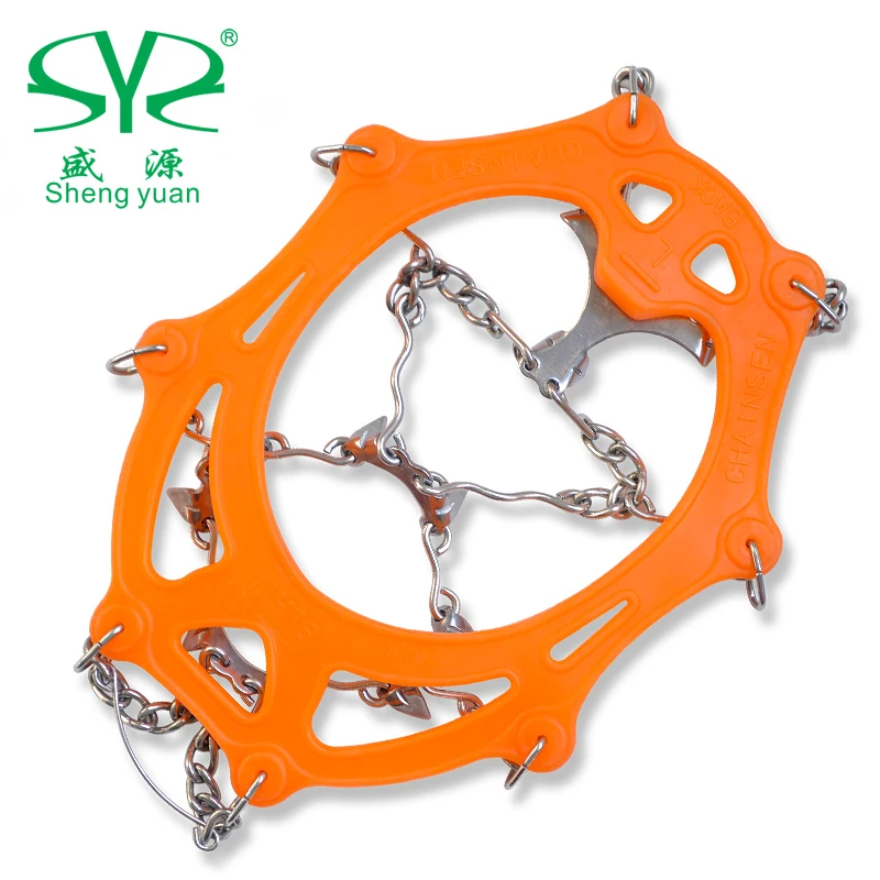 

Shengyuan Outdoor 12 tooth mountaineering crampons snow shoe boots slip sets of portable 0.38kg
