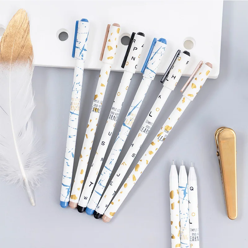 Современный стильный гелевый набор ручек 3 шт./лот подпись школьная Ручка