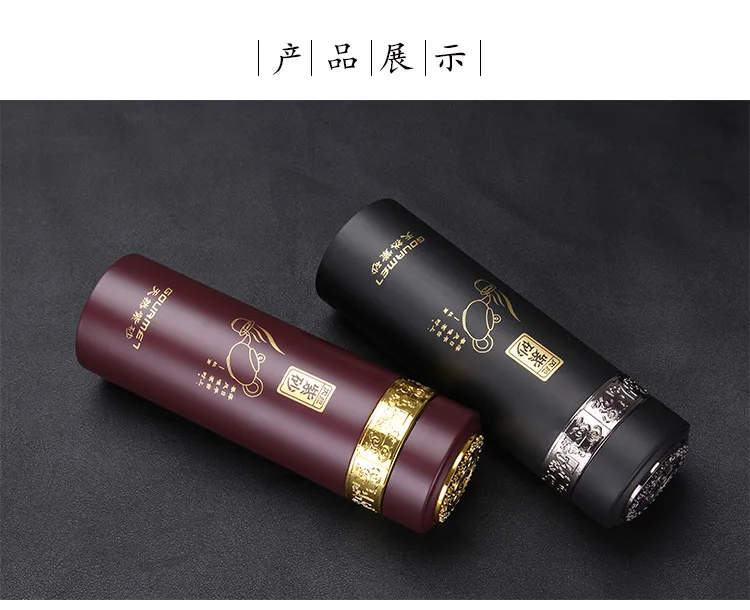 1PC Ecological Health Violet Arenaceous Vacuum Cup Purple Clay Thermos Water Bottle KD 1479 | Дом и сад