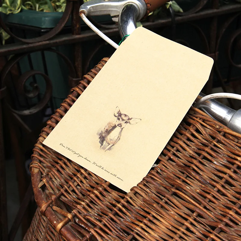 10 шт./лот бумажный конверт с оленем 4 вида конструкций милые мини конверты