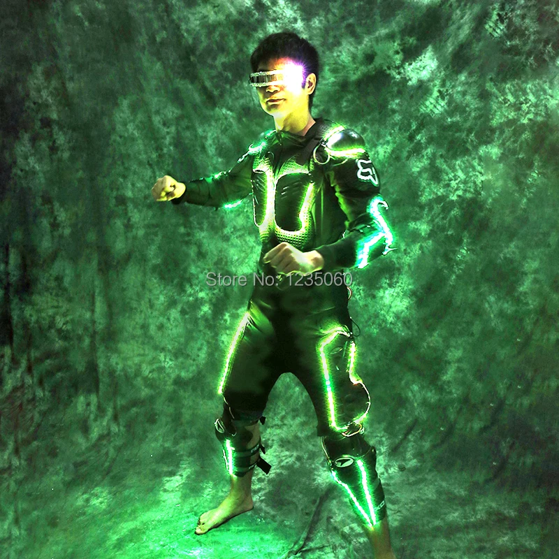 Рождественский светодиодный освещение Броня Tron Legacy подсветкой робот костюм с