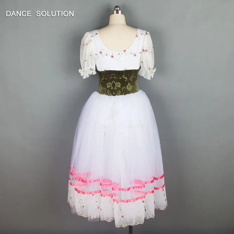 Романтическое балетное платье-пачка с пышными рукавами для девочек Танцевальное