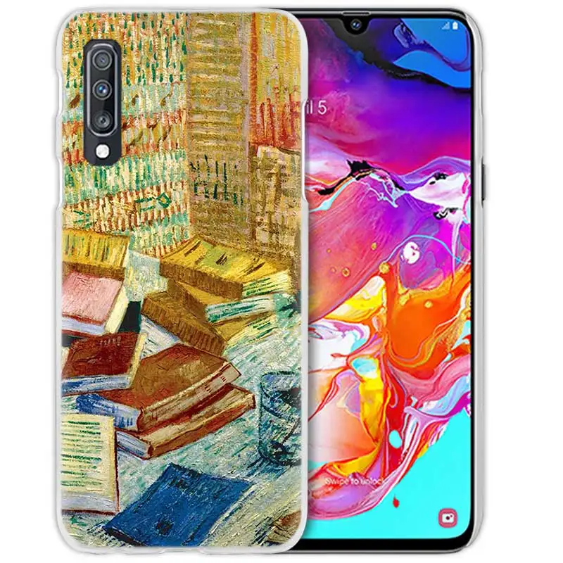Ван Гог небо чехол для samsung Galaxy A50 A70 A80 A20e A60 A40 A30 A20 A10 A8 A6 плюс A9 A7 жесткий поликарбонатный люксовый чехол для телефона с бумажником и крышка