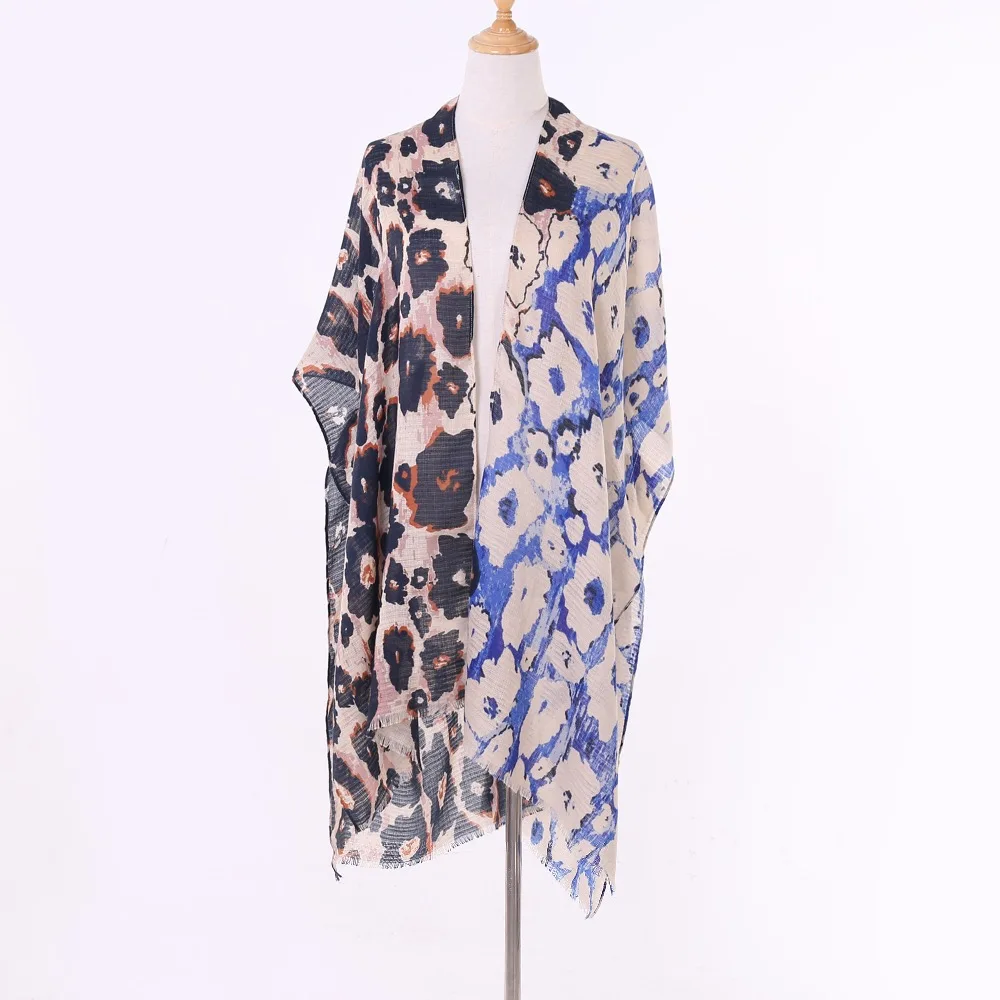 Модный длинный мягкий шарф для женщин женская шаль трикотажная с леопардовым