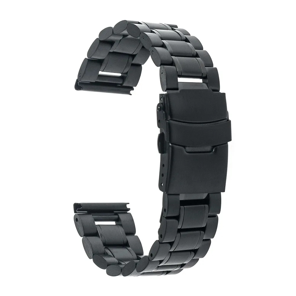 Ремешок для часов из нержавеющей стали браслет с пряжкой безопасности мужчин и