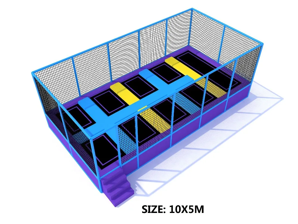 Сертифицированный ASTM батут среднего размера со всей свободной зоной для